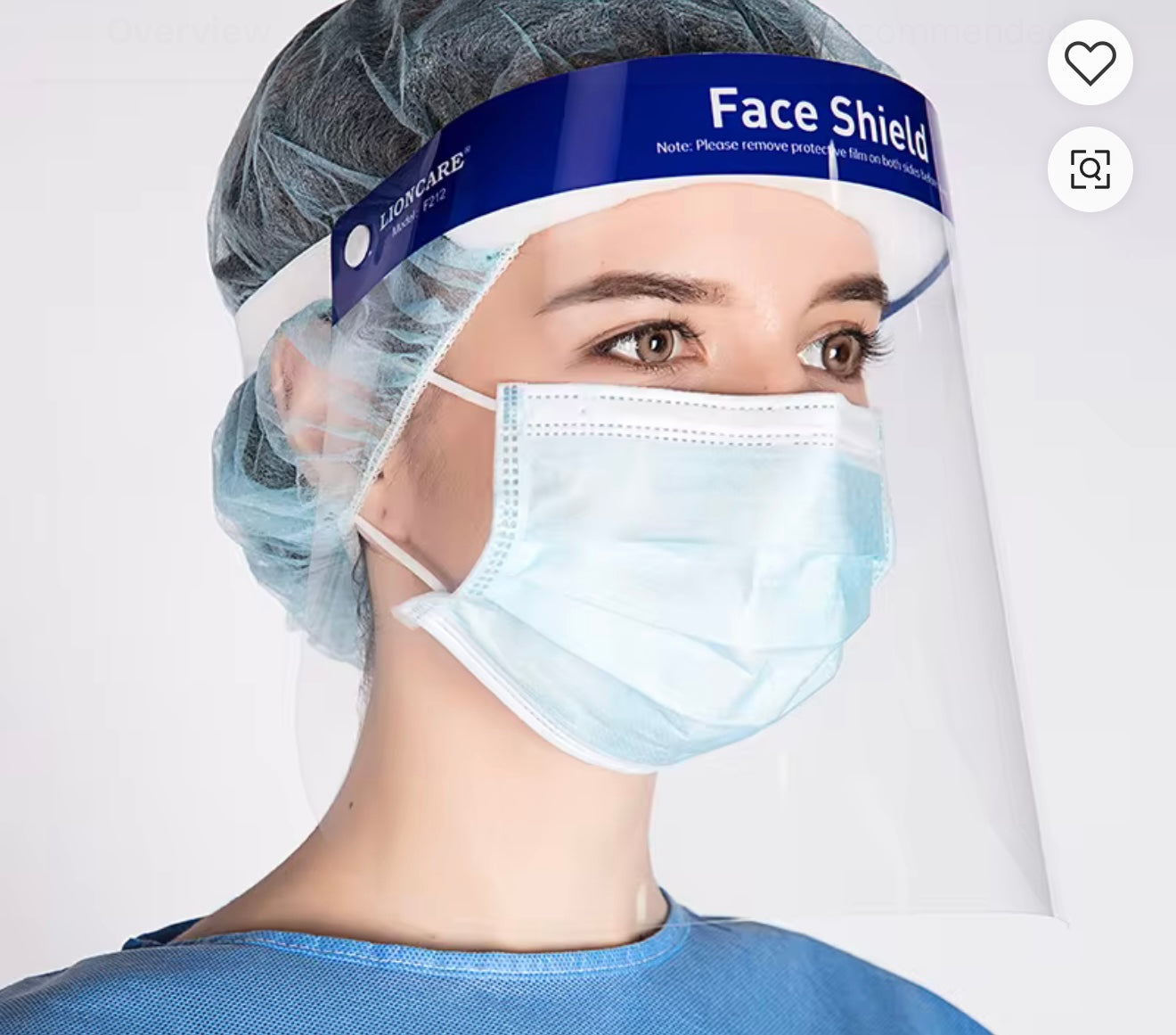 Clear Disposable Face Shield Cover Protective Isolation Mask